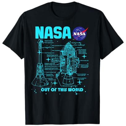 NASA Module Schematics Diagram Graphic T-Shirt