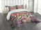 ABAKUHAUS urban Graffiti Tagesdecke Set, surreal Malerei, Set mit Kissenbezügen Waschbar, für Einzelbetten 170 x 220 cm, Lila Schwarz