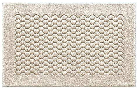 SpazioTessile Tappeto Bagno Scendi Doccia Spugna cm 40x60-60x90-60x120 Cotone 5 Colori Pon Pon (Panna, 40x60)