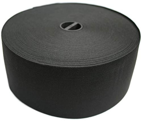 Jajasio Gummiband schwarz 80mm 1 Meter, Elastisches Band für Nähen