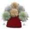 Furryvalley Pompon Kunstfell 6 Stück Stricksets Handarbeiten DIY Handwerk Bommel für Strickmütze Schals mit Druckknopf Häkeln Stricken Verzierungen Zubehör 16cm Extra Groß (3 Mix Farben)