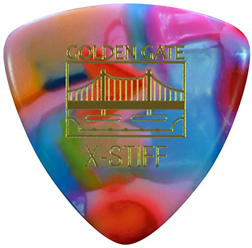 Golden Gate MP-107 Triangle Shape Guitar Picks, 1.5 mm Thickness, Colourful Clown Confetti