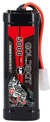 GOLDBAT RC Akku 5000mAh 7.2V NiMH Akku Pack Batterie Ersatzakku Für RC Autos Flugzeug Helikopter Boot Buggy Modellbau Autos Flugze …