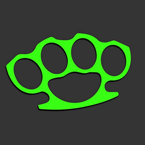 Decus Shop Schlagring Brass Knucles UFC MMA L 0167 (neon grün) // Sticker OEM JDM Style Aufkleber