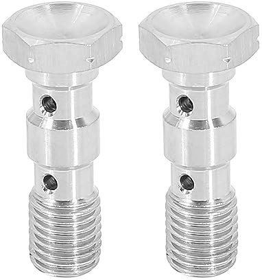 X AUTOHAUX 2pcs M10x1.25 Metric Thread Double Banjo Bolt Brake Fitting Adapter