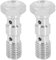 X AUTOHAUX 2pcs M10x1.25 Metric Thread Double Banjo Bolt Brake Fitting Adapter