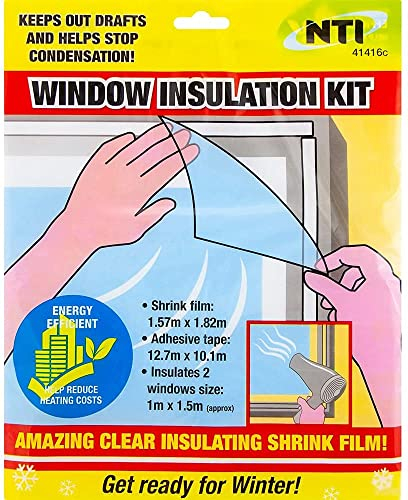 WINDOW INSULATION KIT DOUBLE GLAZING SHRINK FILM DRAUGHT EXCLUDER CONDENSATION