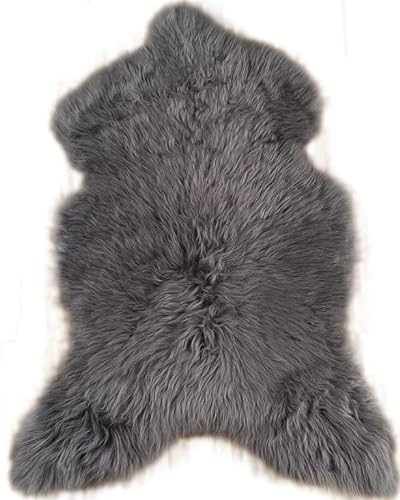 generisch SCHWEDISCHES LAMMFELL GRAU 110 x 60 cm Schaffell von KUHFELLE online