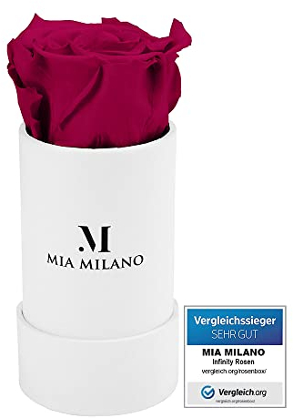 Mia Milano Infinity Rose für Sie (3 Jahre haltbar) Geschenk Rosenbox mit echter Rose I Konservierte Flowerbox - Handmade in Germany