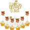 MEZHEN Bär Tortendeko Glitter Cake Toppers We Can Bearly Wait Kuchen Dekoration Gender Reveal Party Bear Cake Toppers Deko Baby Shower