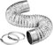 Tubo Flex Alluminio condotta diam. 127mm Lunghezza 10 metri con 2x Fascette Stringitubo