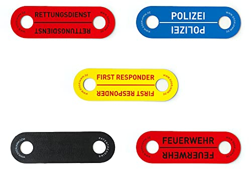 DoorJamm Türblocker Türstopper für Feuerwehr, Rettungsdienst, Polizei und First Responder Einheiten (Blanko (schwarz))