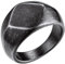Bestyle Siegelring Personalisiert Edelstahl Erinnerungsgeschenk Bandring Herren Signetring Modeschmuck für Damen Fingerring Hip Hop Ring Vintage Grau 62