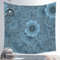 EHOMERY Wandbehang Halloween Wanddekoration Dachschräge Blau Mandala Wandbehang Comic Wanddecken Wandbehang Deko Wandschmuck Groß Schlafzimmer Wohnzimmer Wanddekoration 95X73Cm