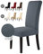 BalladHome Stuhlhussen 4 Stück Stuhlbezüge Stretch Stuhlbezug Elastische Spandex Stuhlhussen Universal Abnehmbare Waschbar für Hotel Party Bankett (Dunkelgrau, 4 Stück)-M