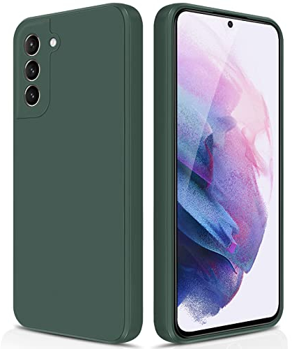 GiiYoon Hülle Kompatibel mit Samsung Galaxy S21 Plus, Hochwertiges Liquid Silicone Case, Rundumschutz Handyhülle, Kratzfestes Weiches Mikrofaserfutter- grün
