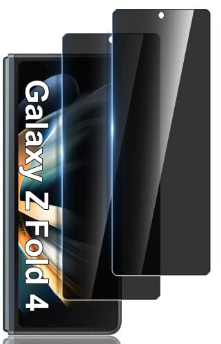 LYWHL 2 Pack for Samsung Galaxy Z Fold 4 Privacy Screen Protector, Anti Spy Tempered Glass Front Protective Film for Galaxy Z Fold 4 5G 6.2 Inch, Anti Scratch Case Friendly Easy Install - Black