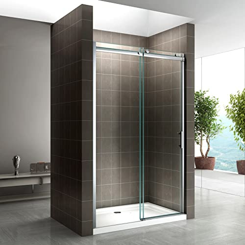 ALIX Porte de douche coulissante H 200 cm en verre 8 mm transparent largeur 110 cm