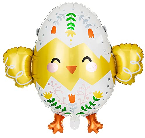 Folienballon Küken in Farbmischung 57x53cm