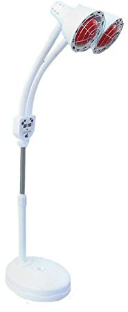 SanBouSi Lampe Thérapie par Infrarouge Double Tête Lampe Infrarouge Chauffante 360° - Température Réglable - Avec Télécommande - Soulage la Douleur et la Fatigue