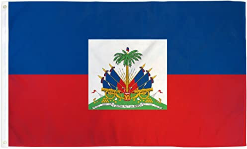 Flagge von Haiti drapeau d'haïti drapo Ayiti Nationalflagge Hatian Creole Deco (60 x 91 cm)