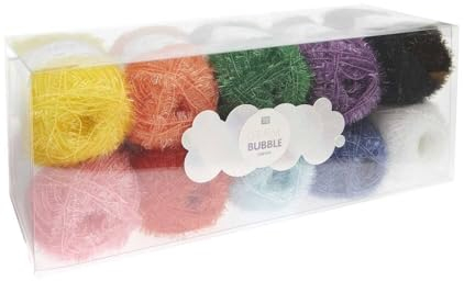 Rico Design Creative Bubble Set, 10 Farben á je 50g (Rainbow)