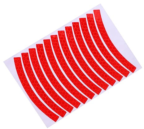 Toyvian 12 Pezzi Adesivo Riflettore Per Auto Strisce Di Avvertimento Per Biciclette Nastro Adesivo Riflettente Nastro Riflettente Per Bici Biciclette Per Bambini Applique Bambino