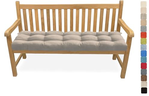 Lsjoaw Bankauflage Bankkissen 140X40X6CM Sitzauflage Sitzkissen Bank Bankpolster Sitzpolster Auflage für Gartenbank Sitzbank & Hollywoodschauke Outdoor/Indoor,Color#6 Hellgrau