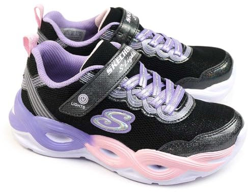 Skechers S Lights Twisty Glow Sneakers Mädchen LED Schuhe 303717L Black/Multi, Schuhgröße:29 EU