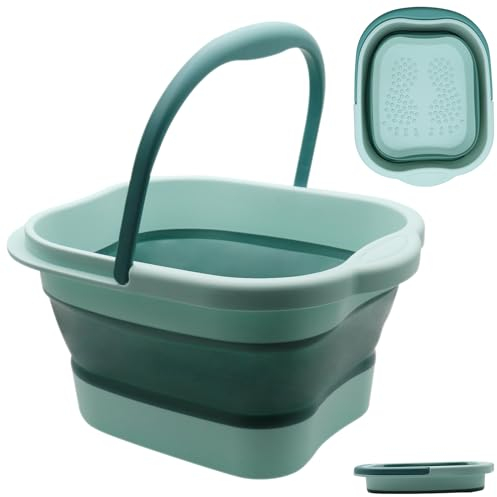Fußbad Faltbares 15L Fußbadewanne mit Massagefunktion, Fussbad für entspannte Fußbäder, Fußbadewanne zur Fußpflege, Fußbadewanne mit Massage-Noppen