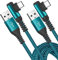 USB C Kabel 3.1A[2Stück 1M] Schnellladung,90 Grad Winkel Ladekabel i Phone 15 16 Pro Max Plus Type C Kabel für Samsung Galaxy S25 S24 S23 S22 S21 S20 Plus/Ultra/FE,Note20,A72 A71 A52 A51 A50,M31 M30s
