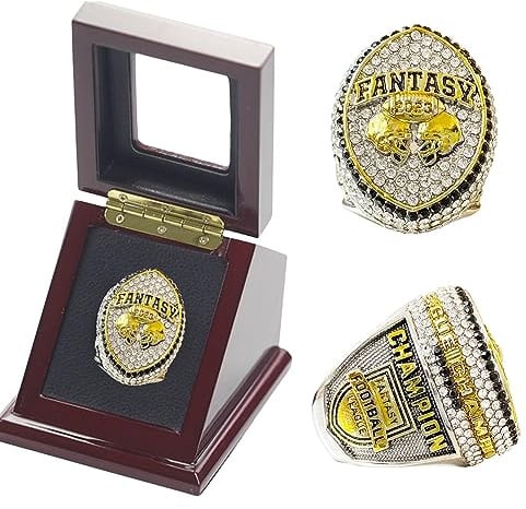 HYKJSHED 2023 Fantasy Football Ring Championship Ring Heavy FFL Champions Ringe Souvenir Männer Vater Alumni Freund Rugby Fans