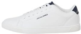 JACK & JONES Men's Jfwboss Pu Noos Trainers, White Detail Navy Blazer, 7 UK