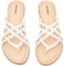 Veittes Sandales plates à enfiler pour femme – Sandales plates confortables à enfiler avec bretelles croisées.(2307027,WT/MF,42)