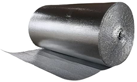 Isolierfolie Dämmfolie 1x25M Selbstklebend Doppelte Alu-Luftpolsterfolie Perfekte Heizkörper Reflektionsfolie Dachisolierung Camper Isolierung oder als Wärmeschutzfolie(Size:1x25m)