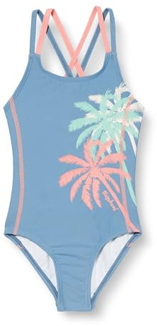 Playshoes UV-Schutz Badeanzug Mädchen Schwimmanzug Badebekleidung, Palmen, 134/140