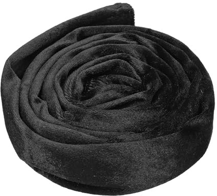 PATIKIL 1,97 Zoll Kronleuchter Kettenkabelabdeckung, 1 Stück Samt Stoff Kettenhülle für Kronleuchter, Schaukelkabel, Kabel, Schwarz