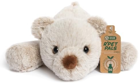 Lesser & Pavey Rpet Pals Barney Laying Bear Teddy For Kids | Made Up of Recycled Bottles | Stuffed Animal Soft Toys | Ideal For Birthday or Baby Gift