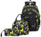 ZHIERNA Schulrucksack Jungen Teenager Rucksack Kinder Schultaschen Kinderrucksack Camouflage Rucksäcke Jugendliche Teens Schule Daypacks Schultertaschen Set Mit Lunchpaket und Federmappe