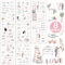 Hyggartn Sticker Hochzeit Gästebuch – 128 Aufkleber auf 8 Bögen mit liebevollen Motiven – Für Hochzeitsalbum, Scrapbook & Gästebuch – Deko Sticker zur Hochzeit