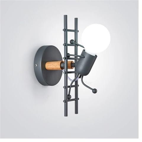 YQZQXWA Industrial Wall Lamp Retro Iron Man Wall Sconces Compatible with Living Room Bedroom Loft Stair Lighting Kitchen Fixtures E27 Indoor Lights,Lighting Fixtures innovate
