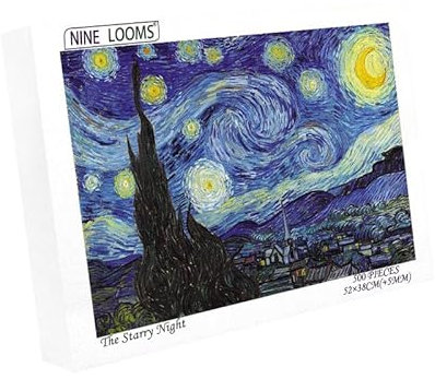 Nine Looms Puzzle 500 Teile für Erwachsene - Van Gogh Berühmte Gemälde - Die Sternennacht, herausfordernde Familienaktivität, ideal für Spieleabende und pädagogischen Spaß (500pc)