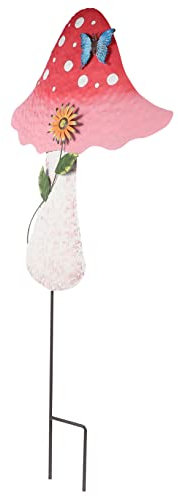 FUNOMOCYA Garten Pilzstecker Dekoration aus Metall für Terrasse und Rasen