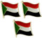 3 X Sudan National Country Flag Lapel Metal Enamel Pin Badge