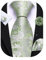 Barry.Wang Cravate florale avec épingle à revers en soie pour homme - Ensemble de boutons de manchette carrés pour mariage, fête de mariage, Vert sauge blanc, taille unique