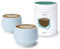 KRUVE IMAGINE Latte-Kaffeetassen aus Porzellan, doppelwandige Espressotassen, Glastassen im 2er-Set – 256 ml Thermo-Kugeldesign für Latte Art, isolierte Kaffeebecher zur Wärmespeicherung (blau)