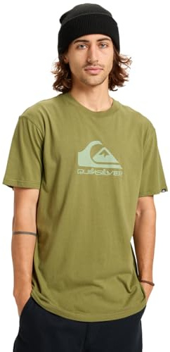Quiksilver T-Shirt mit kurzen Ärmeln, EV Com Logo, SS, Grün, XL
