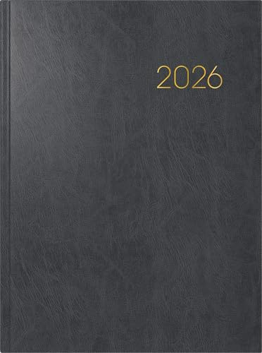 BRUNNEN Buchkalender Mod. 797 '26 | 168×240 mm, Kunststoff, schwarz