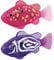 2PCS Robo Fish, Electrodynamic Induction Swimming Robot Fish Toy for Cats, Cat Interactive Pet Toy Swimming Baby Bath Toy (Purple+Pink)
