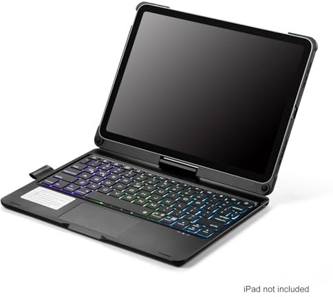 Clavier Bluetooth compatible avec iPad 10.2, 10.5, Air 4, 5th, Pro 11, 10e, 12,9, batterie 500 mAh, 180 jours en veille, BT 5.1, matériau ABS, design léger